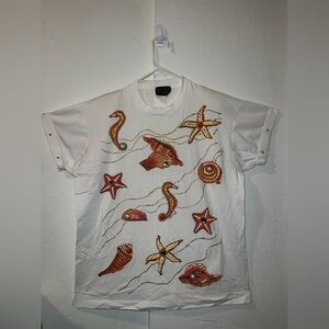 Vintage Beachy Sea Shell Tee 1995